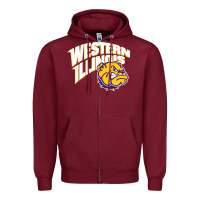 Burgundy eathernecks, western, illinois gifts Zipper Hoodie - ArtMosaic