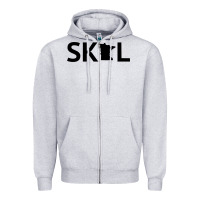 Heather Grey skol minnesota hoodie  let's go mn hooded sweatshirt Zipper Hoodie - ArtMosaic