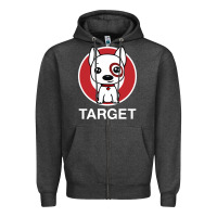 Charcoal Heather target team member Zipper Hoodie - ArtMosaic