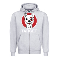 Heather Grey target team member Zipper Hoodie - ArtMosaic