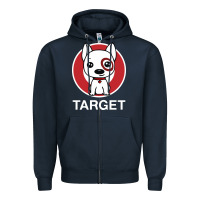 Navy target team member Zipper Hoodie - ArtMosaic