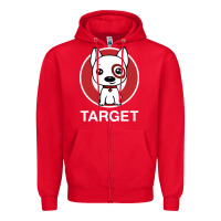 Red target team member Zipper Hoodie - ArtMosaic