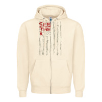 Sandshell Seether Bone Flag Zipper Hoodie - ArtMosaic