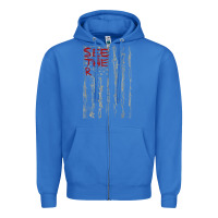 True Royal Seether Bone Flag Zipper Hoodie - ArtMosaic