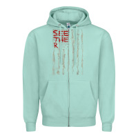 Seafoam Seether Bone Flag Zipper Hoodie - ArtMosaic
