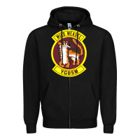 Black Air Force Wild Weasel YGBSM Zipper Hoodie - ArtMosaic