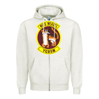 Oatmeal Heather Air Force Wild Weasel YGBSM Zipper Hoodie - ArtMosaic