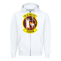 White Air Force Wild Weasel YGBSM Zipper Hoodie - ArtMosaic