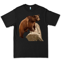 Black California Grizzly Bear Premium Tee - RanaPortraitStore