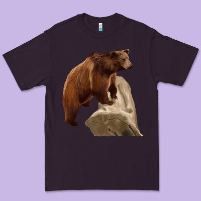California Grizzly Bear Premium Tee Designed By Ranaportraitstore