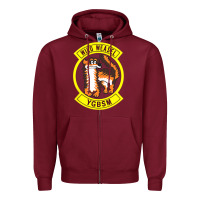 Burgundy Air Force Wild Weasel YGBSM Zipper Hoodie - ArtMosaic