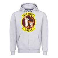 Heather Grey Air Force Wild Weasel YGBSM Zipper Hoodie - ArtMosaic