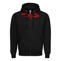 Black staind Zipper Hoodie - ArtMosaic