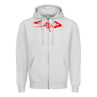 Dove Grey staind Zipper Hoodie - ArtMosaic