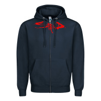 Navy staind Zipper Hoodie - ArtMosaic
