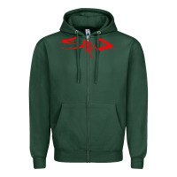 Sports Green staind Zipper Hoodie - ArtMosaic