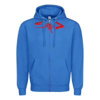 True Royal staind Zipper Hoodie - ArtMosaic