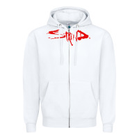 White staind Zipper Hoodie - ArtMosaic