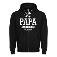 Black If Papa Can't Fix It We're All Screwed - Fathers Day Zipper Hoodie - ArtMosaic