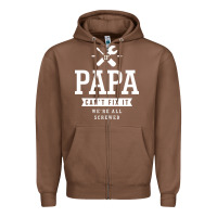 Chestnut If Papa Can't Fix It We're All Screwed - Fathers Day Zipper Hoodie - ArtMosaic