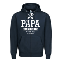 Navy If Papa Can't Fix It We're All Screwed - Fathers Day Zipper Hoodie - ArtMosaic