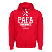 Red If Papa Can't Fix It We're All Screwed - Fathers Day Zipper Hoodie - ArtMosaic