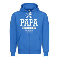 True Royal If Papa Can't Fix It We're All Screwed - Fathers Day Zipper Hoodie - ArtMosaic