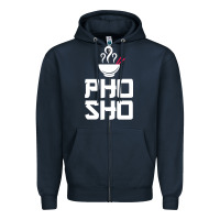 Navy pho sho foodie asian food humor chopsticks funny Zipper Hoodie - ArtMosaic