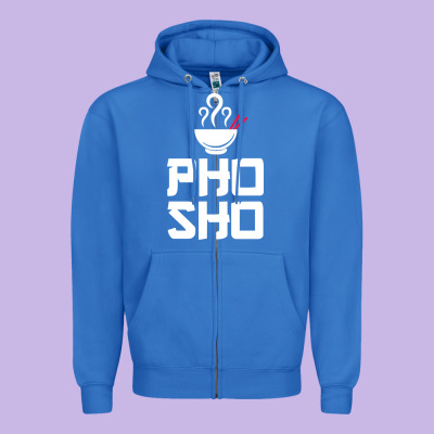 Pho Sho Foodie Asian Food Humor Chopsticks Funny Zipper Hoodie Designed By Artmosaic