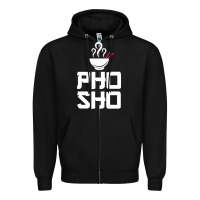 Black pho sho foodie asian food humor chopsticks funny Zipper Hoodie - ArtMosaic