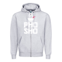 Heather Grey pho sho foodie asian food humor chopsticks funny Zipper Hoodie - ArtMosaic