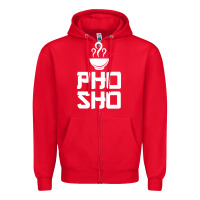 Red pho sho foodie asian food humor chopsticks funny Zipper Hoodie - ArtMosaic