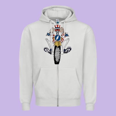 Grateful Motor Ber Zipper Hoodie Designed By Artmosaic
