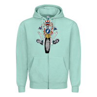 Seafoam grateful motor ber Zipper Hoodie - ArtMosaic