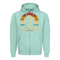 Seafoam Golden Retriever Dog Life is golden retro vintage Zipper Hoodie - ArtMosaic