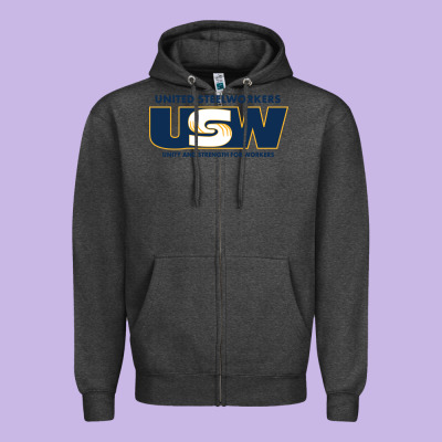 United Steelworkers - Unity And Strength For Worke Zipper Hoodie Designed By Artmosaic