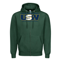 Sports Green United Steelworkers - Unity and Strength for Worke Zipper Hoodie - ArtMosaic