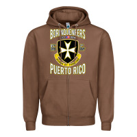 Borinqueneers Puerto Rico Flag Honor Et Fidelitas Zipper Hoodie | Teevron