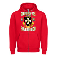 Red Borinqueneers Puerto Rico Flag Honor Et Fidelitas Zipper Hoodie - ArtMosaic