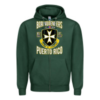Sports Green Borinqueneers Puerto Rico Flag Honor Et Fidelitas Zipper Hoodie - ArtMosaic