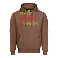 Chestnut forty fvckin' niners Zipper Hoodie - ArtMosaic