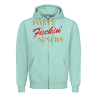 Seafoam forty fvckin' niners Zipper Hoodie - ArtMosaic