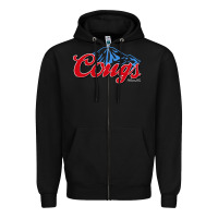Black wsu cougs Zipper Hoodie - ArtMosaic