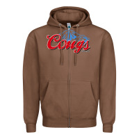 Chestnut wsu cougs Zipper Hoodie - ArtMosaic