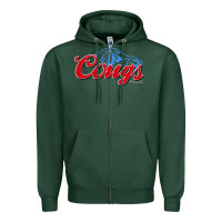Sports Green wsu cougs Zipper Hoodie - ArtMosaic