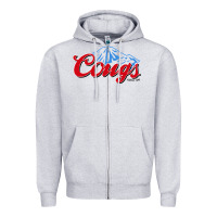 Heather Grey wsu cougs Zipper Hoodie - ArtMosaic