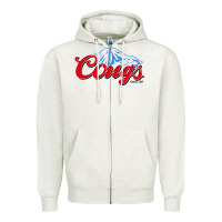 Oatmeal Heather wsu cougs Zipper Hoodie - ArtMosaic