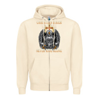 Sandshell jesus christian biker never ride alone Zipper Hoodie - ArtMosaic