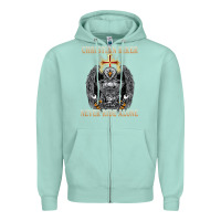 Seafoam jesus christian biker never ride alone Zipper Hoodie - ArtMosaic