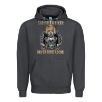 Smoke jesus christian biker never ride alone Zipper Hoodie - ArtMosaic